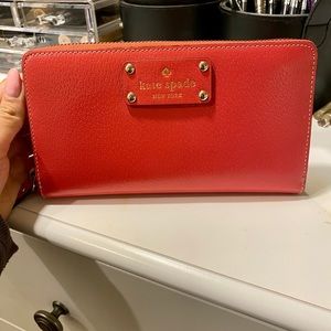 Kate Spade coral long wallet